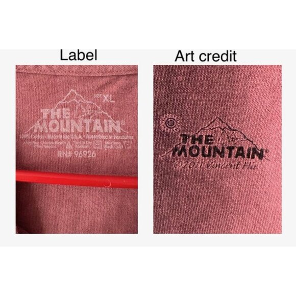 2000s The Mountain pink baby pig face graphic unisex mens cotton tshirt XL XXL - Picture 9 of 9